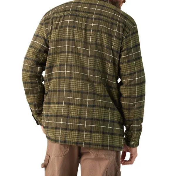 Water Repellent Fleece-Lined Flannel Shirt Jacket