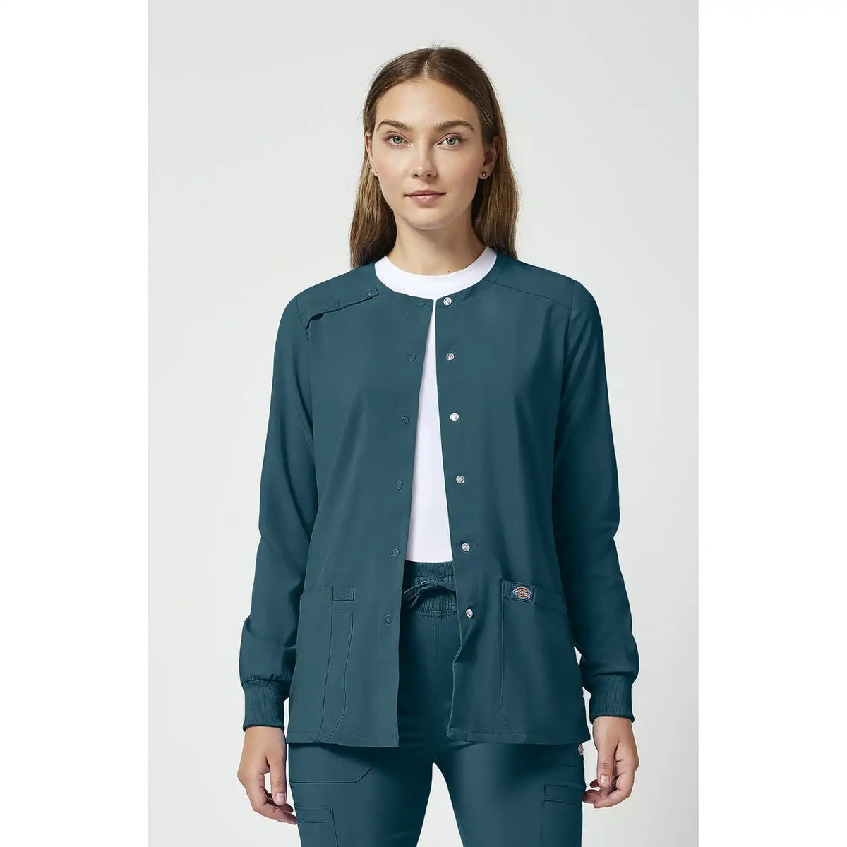 Women's EDS Essentials Snap Front Warm-Up Scrub Jacket