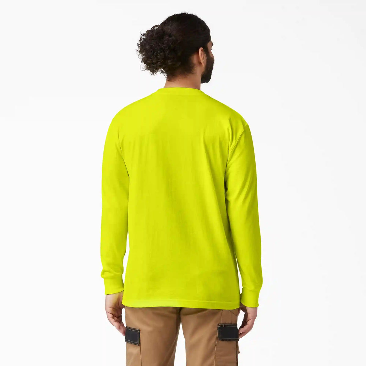 Heavyweight Neon Long Sleeve Pocket T-Shirt